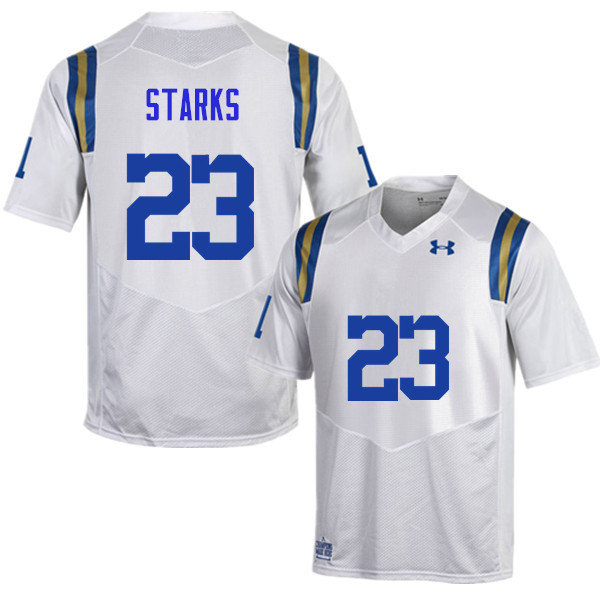 Men #23 Nate Starks UCLA Bruins Under Armour College Football Jerseys Sale-White - Click Image to Close